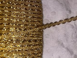 5 Yards Metallic Gold Gimp RIC Rac Craft Braid Non Stretch Sewing Trim 3/8