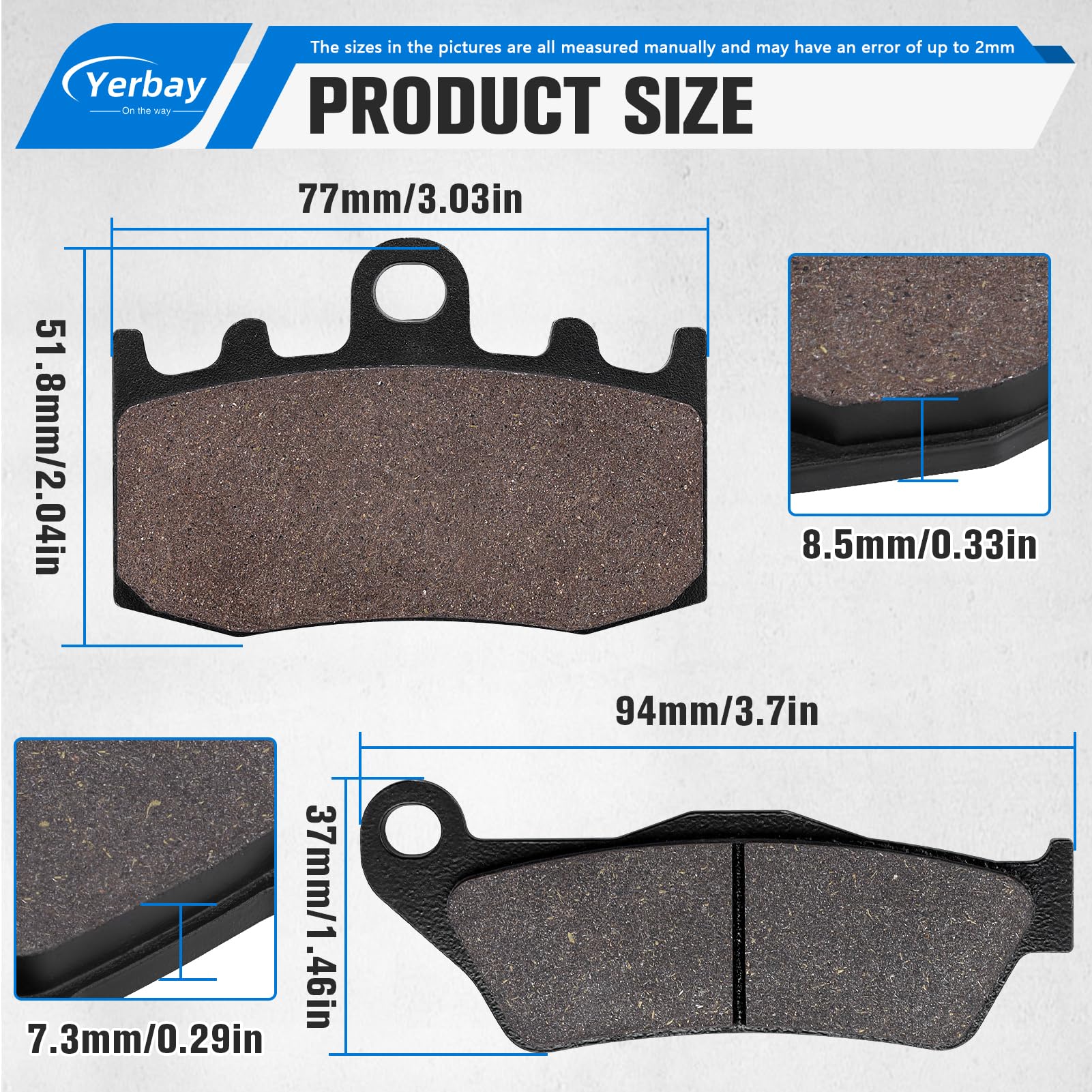 Pastiglie Freni Anteriore/Posteriore Kit per BMW R 1150 RT (Integral ABS) 2000-2005 / R1200S 2006-2008 / R1200 RT 2005-2013 / RG 1200 GS (K25) Cast Wheels 2004-2008