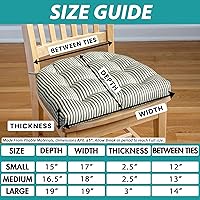 Vista 3 de Barnett Home Decor Cojín para Silla de Comedor de Microgamuza Camel con Lazos - 15 x 17 Tamaño Pequeño Cojín para Silla - Relleno de Espuma