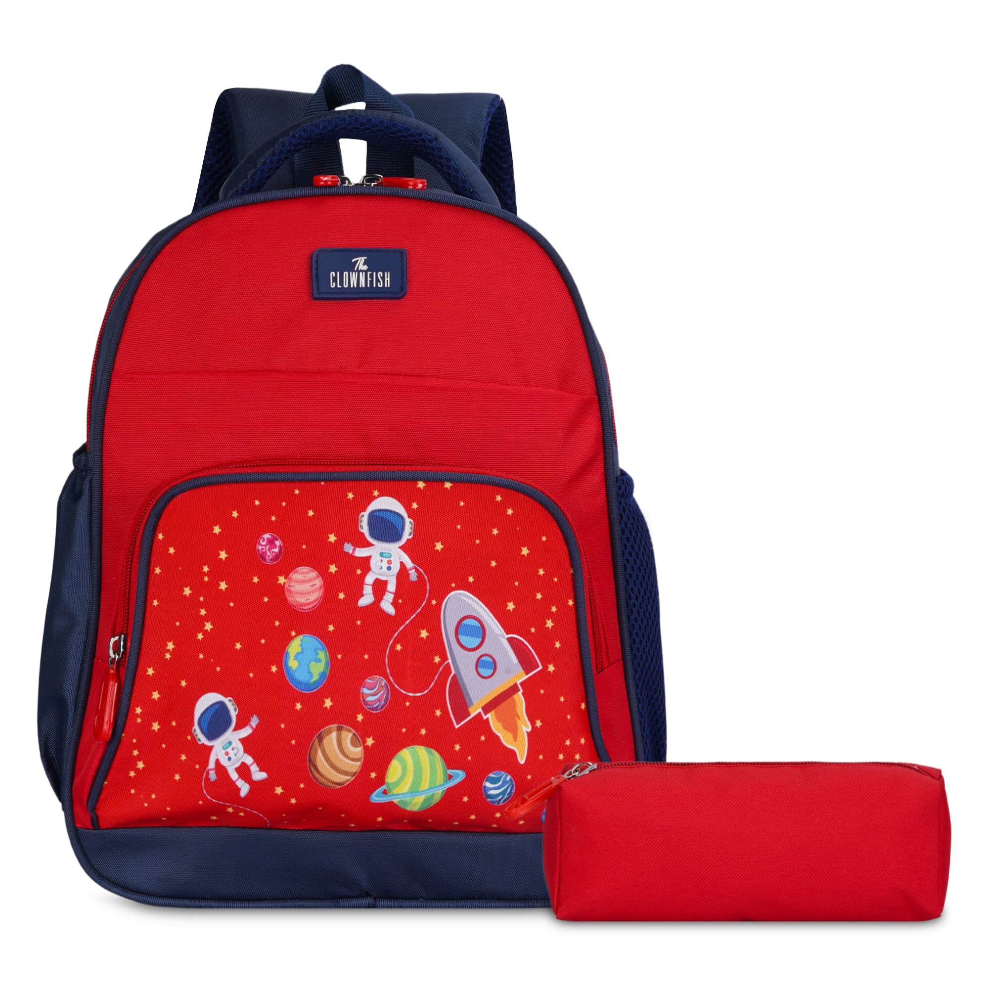 the clownfish Mini Explorer Series Printed Polyester 12 Litres Kids Backpack School Bag with Pencil Staionery Pouch Daypack Picnic Bag for Tiny Tots. Age 3-5 Years-picture-39
