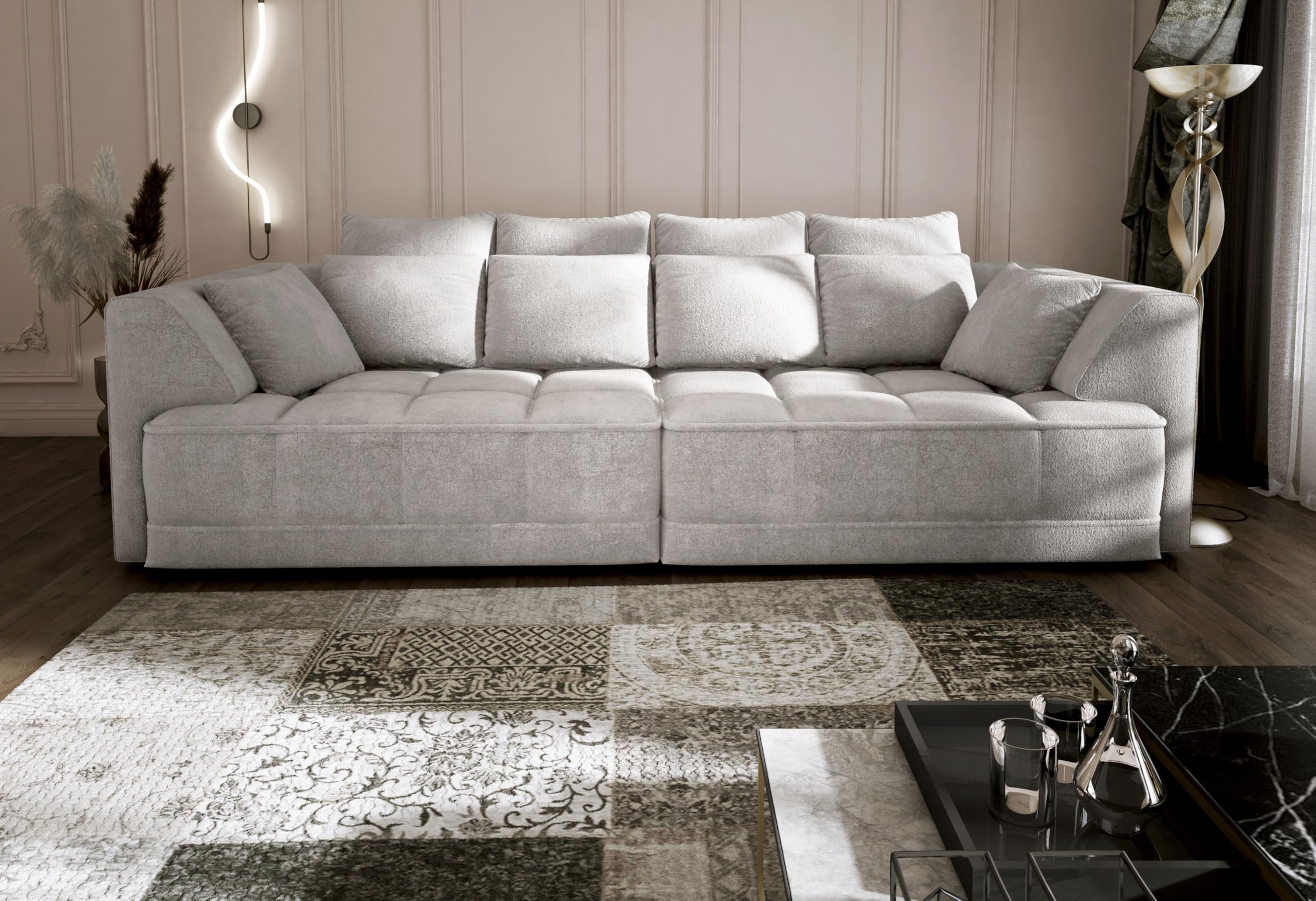 Big Sofa Tiga XXL, Schlafsofa, Couch, Schlafcouch mit Schlaffunktion 302 cm Breit (Aphrodite 1)