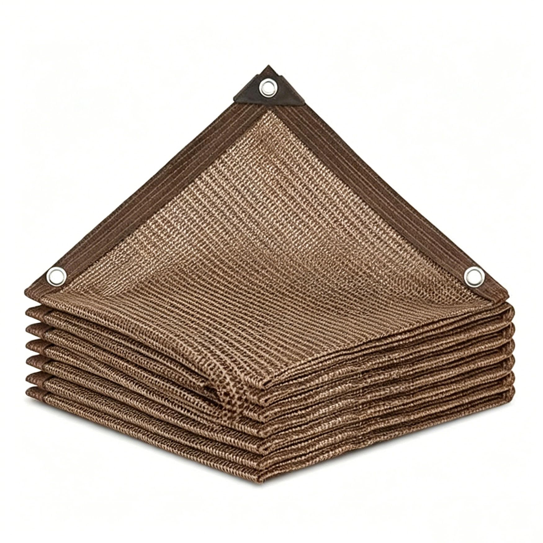 Filet d'ombrage 390x460 cm marron perméable et résistant pour pergola