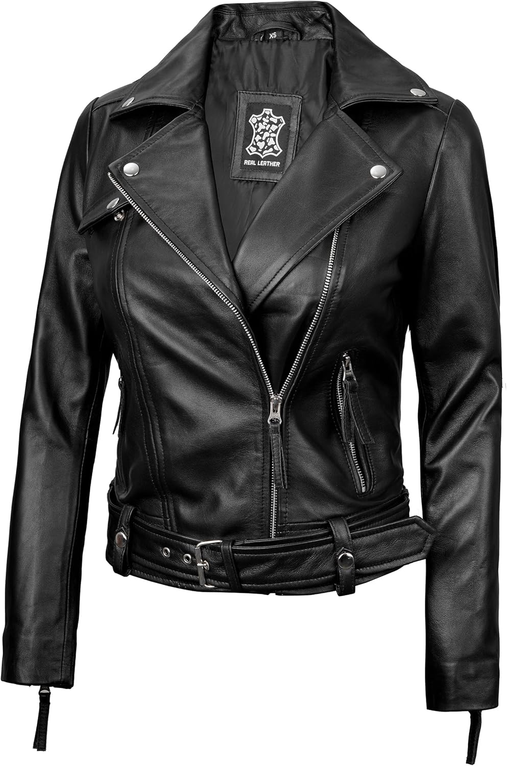 Decrum Women Leather Jacket – Real Lambskin Stylish Leather Jackets for Women