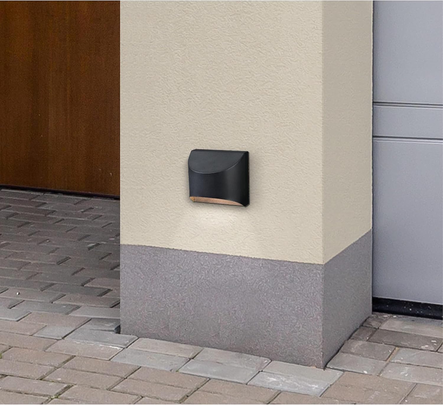 Nardella Textured Black Steel LED Outdoor Wall Sconce