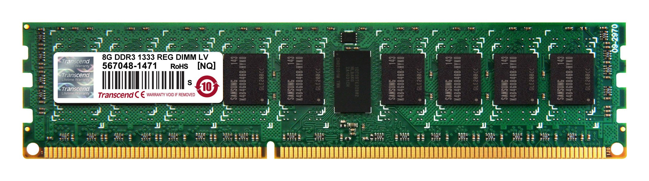 Transcend DDR3 16GB,TECMIYO 8GB4枚+おまけ付き Transcend 8GB DDR3 1333 REG-DIMM CL9 2Rx8 LV - 8 GB (1 x 8