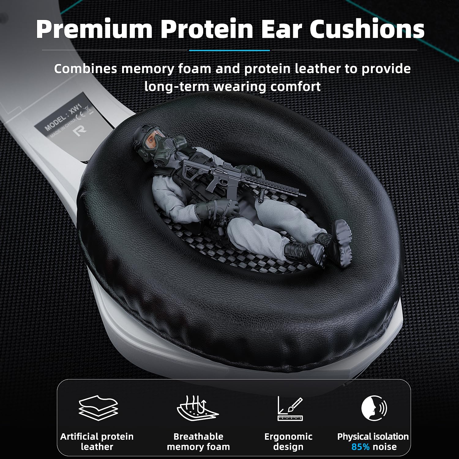 Casque de jeu pour PC, PS5, Switch, mobile, casque de jeu pour Nintendo avec micro antibruit, son stéréo basses profondes