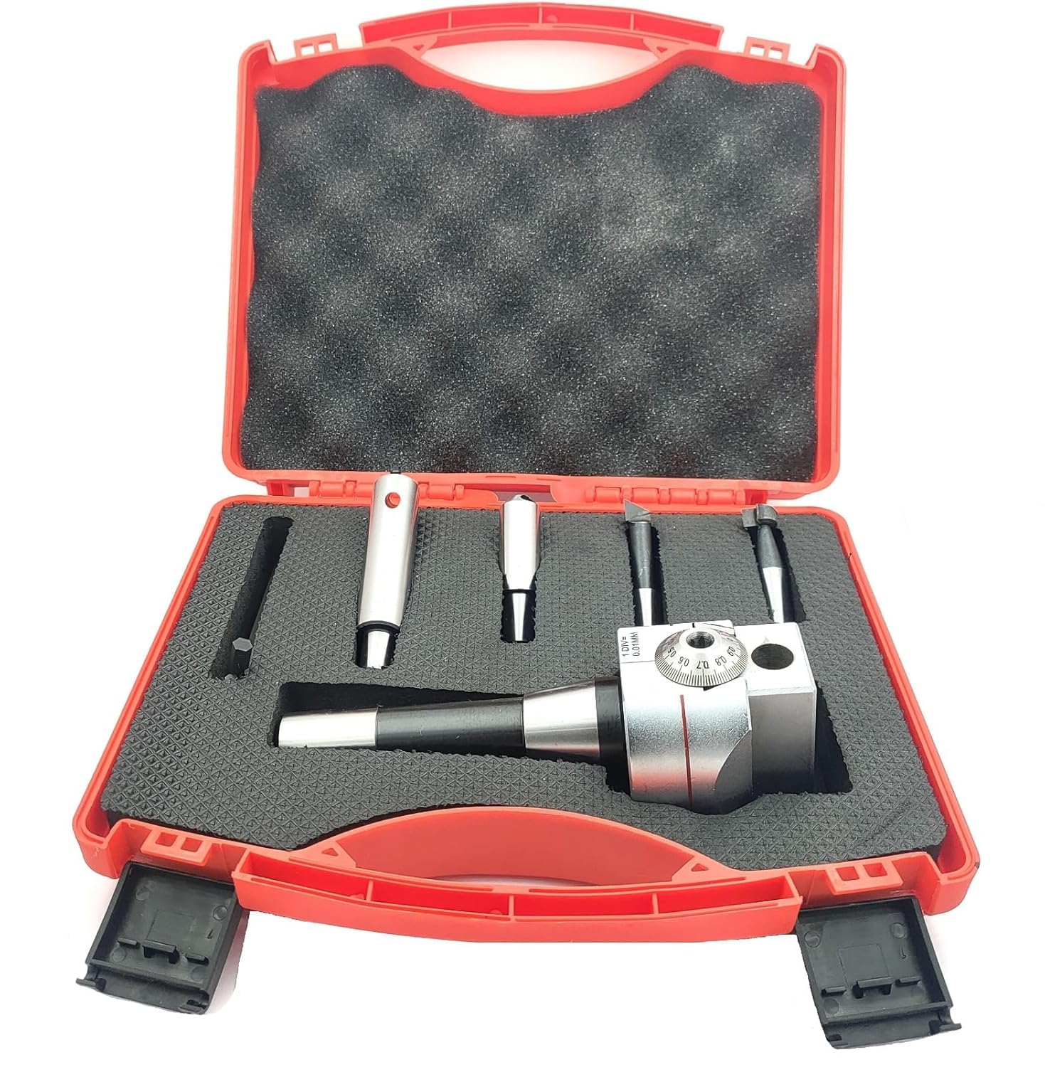 Buyohlic Boring Head 62mm Diameter for Lathe, Milling Machine ((R8 Shank (7/16 UNF x 20 TPI Drawbar))