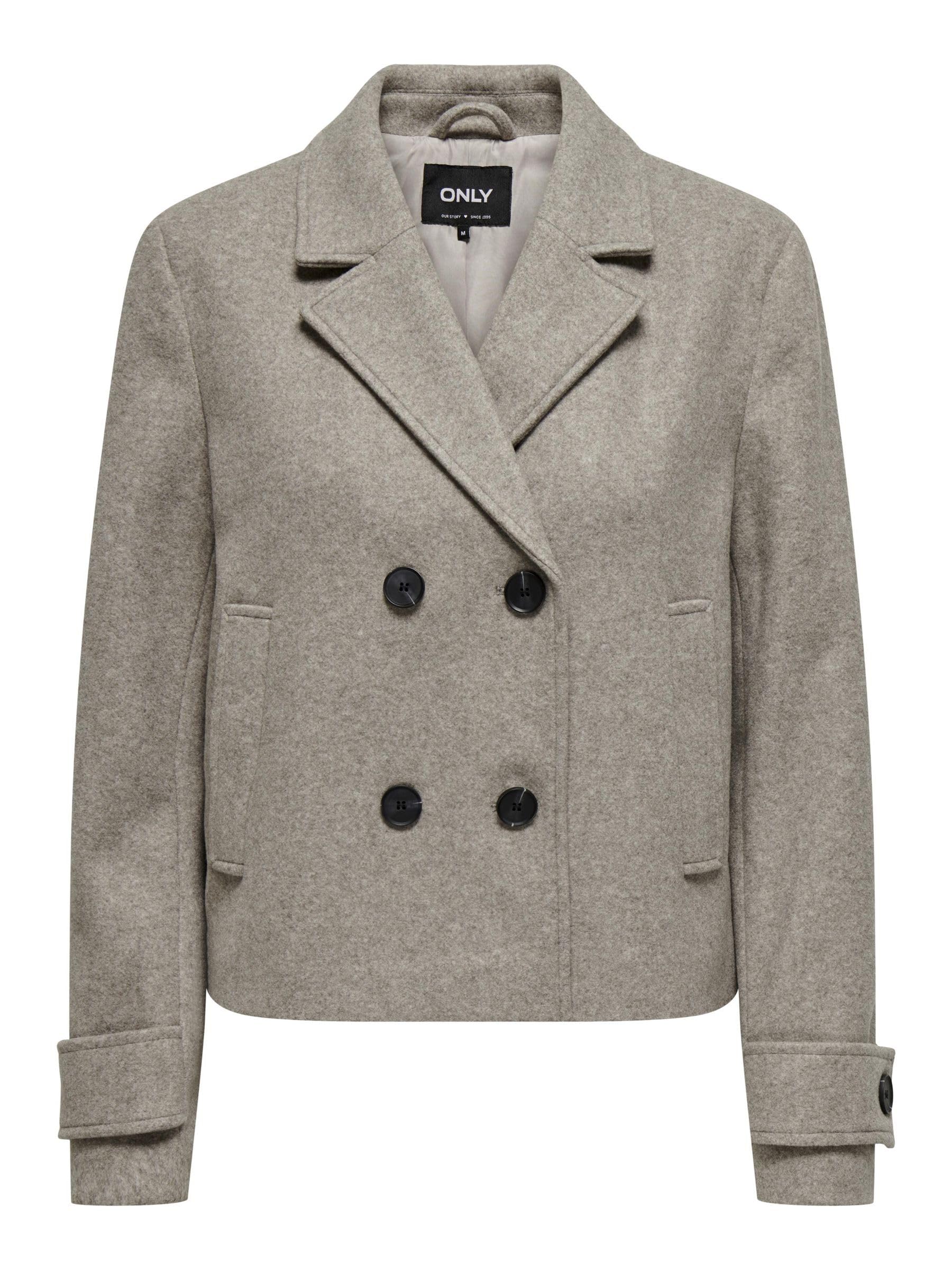 ONLY Women's ONLFREJA Life Short DB Jacket OTW NOOS Jacket, Mocha Meringue/Detail:Melange, XS