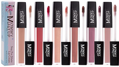 Miniatura 3 de Mommy Makeup Crema labial mate Stay Put  Lápiz labial a prueba de besos en brezo (A rosa polvoriento malva) a prueba de transferencia, a prueba de