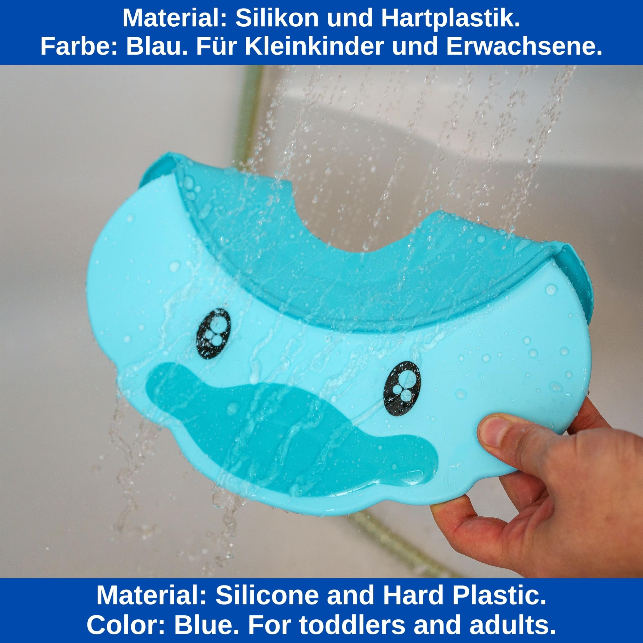 Adjustable eye and ear protection, 1 piece, in blue - Image 3