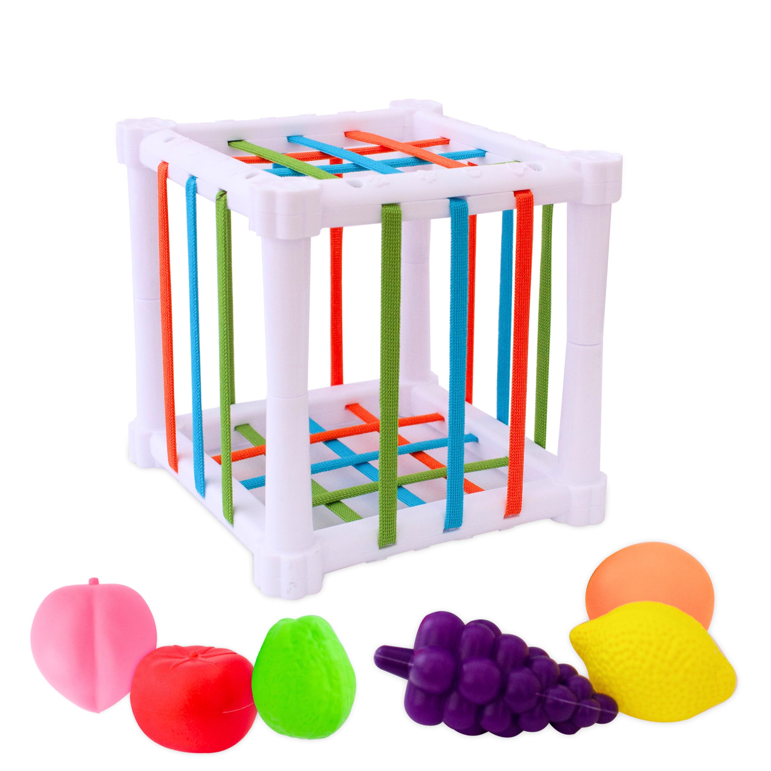 ADEGO Jaula Sensorial Montessori - Juguetes Bebe 6-12 Meses - Regalos para Bebes Recien Nacidos - Juguete para Estimular y Desarrollar la Motricidad del Bebe
