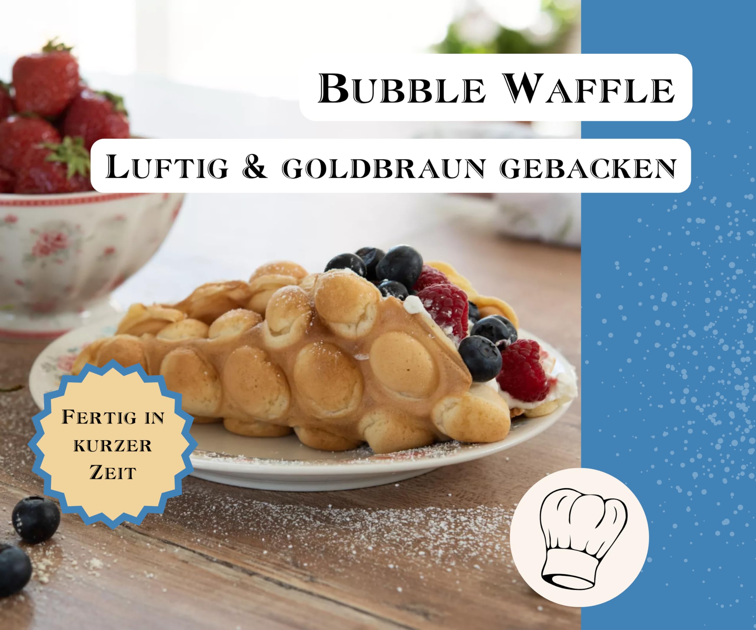 BEST BACK Bubble Waffel Backmischung 5 kg, 5er Pack (1kg)