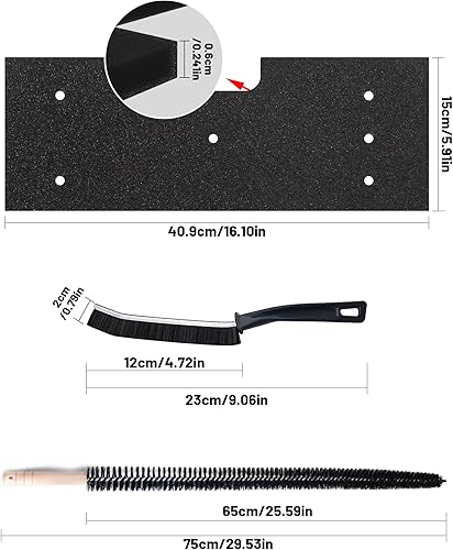 Miniatura 6 de Paquete de 6 piezas GE para lavadora y secadora, WH01X35719 Reemplazo de filtro de pelusa con cepillo de ventilación de secadora, filtro de pelusa