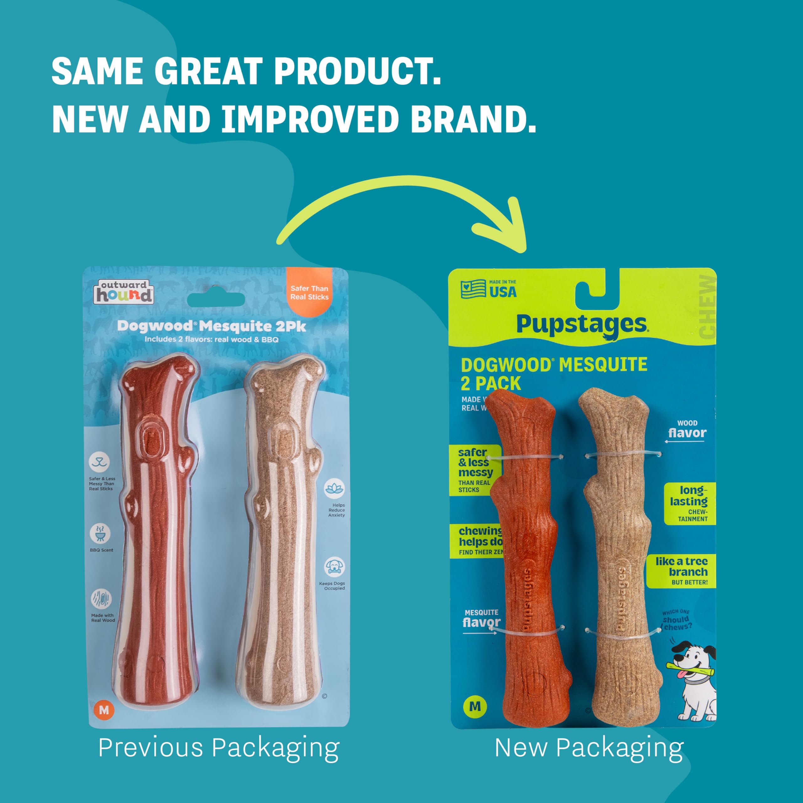 Petstages NewHide - Juguete Alternativo para Masticar para Perros, Grande