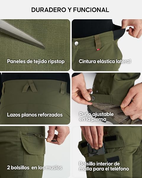 DANISH ENDURANCE Pantalones Trekking Hombre, Pantalones Impermeables de Trabajo, Termicos, para Senderismo, Esquì, Snowboard, Ajuste Regular - 3