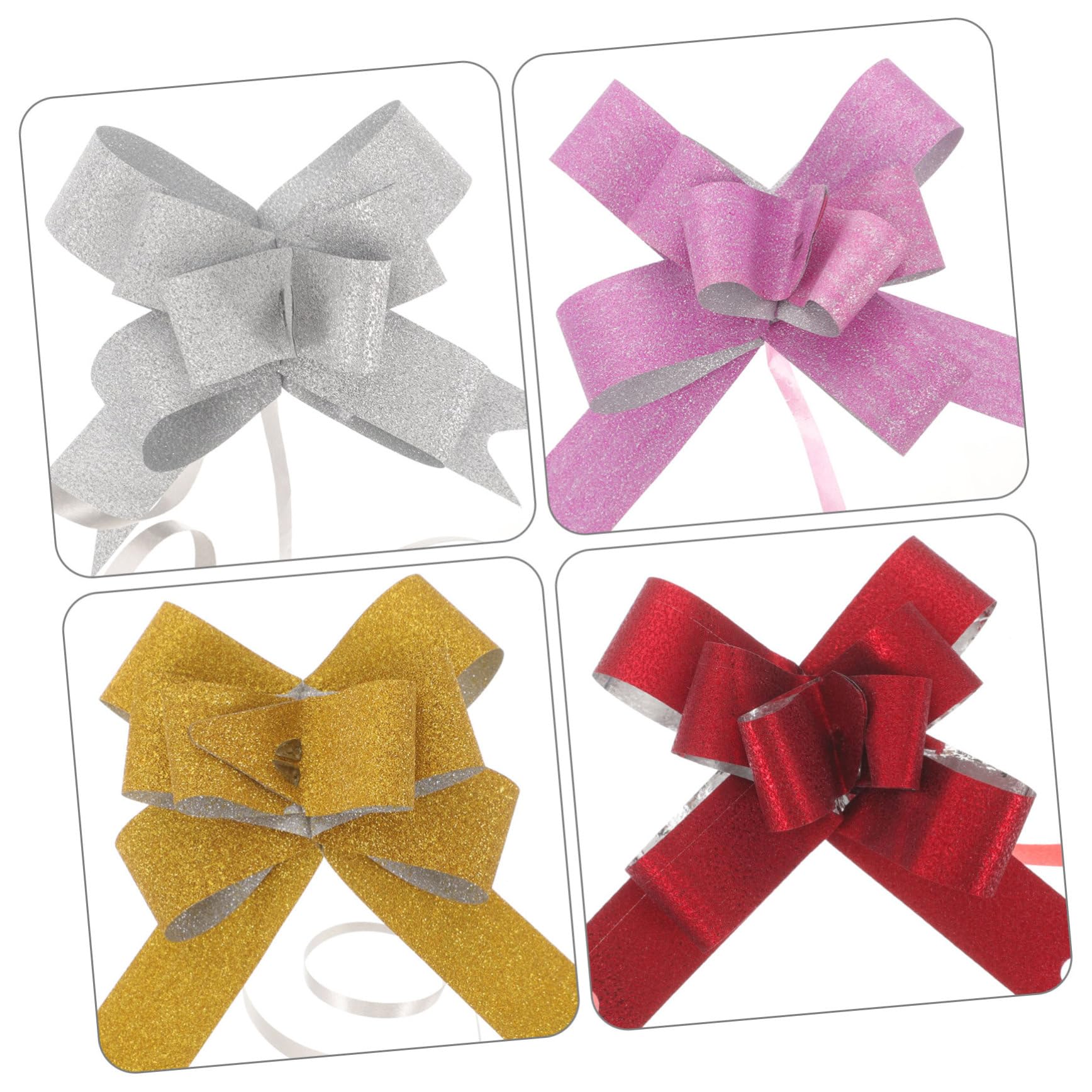 Mobestech 3 Set Di Nastri Annodati Fiocchi Decorativi Fiocchi Di Corda Per Scatole Per Auto Da Matrimonio 100 Pezzi * 3