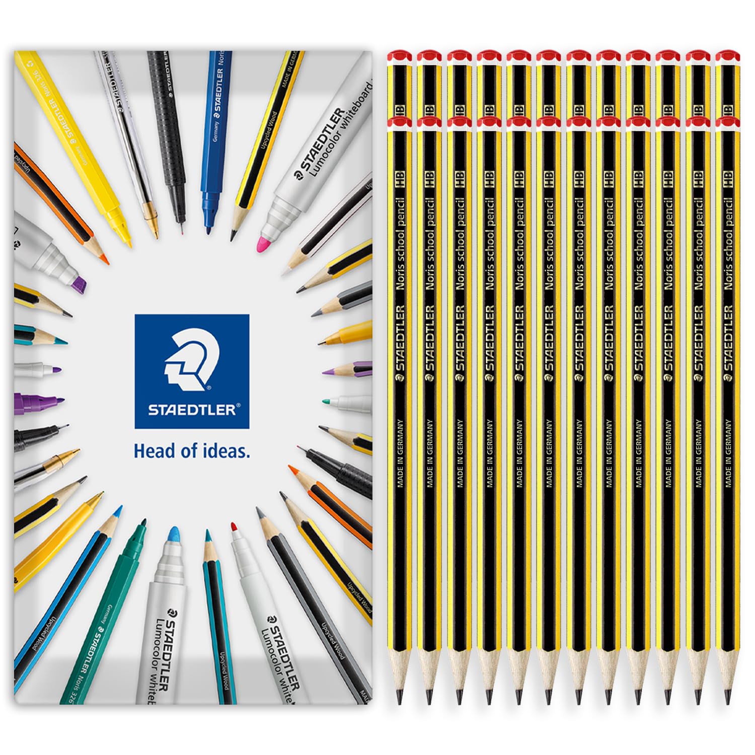 STAEDTLER 121 Noris School Pencil - Break Resistant Leads - Class Pack of 24 Pencils in Envelope Gift Packaging (Grade HB)