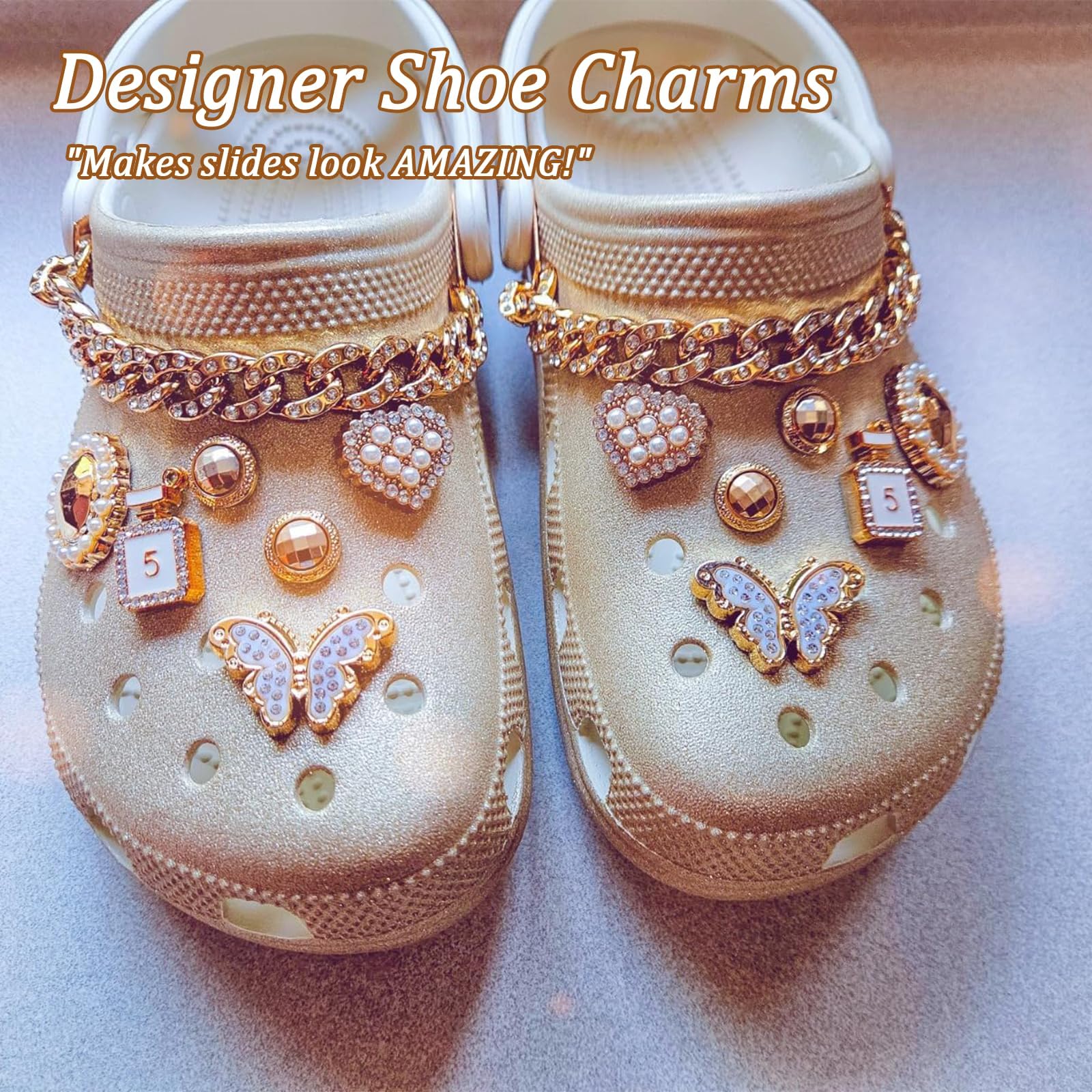 Adornos para Zapatos Dijes Extraíbles con Cristales y Perlas Decoración DIY Mujer Regalo