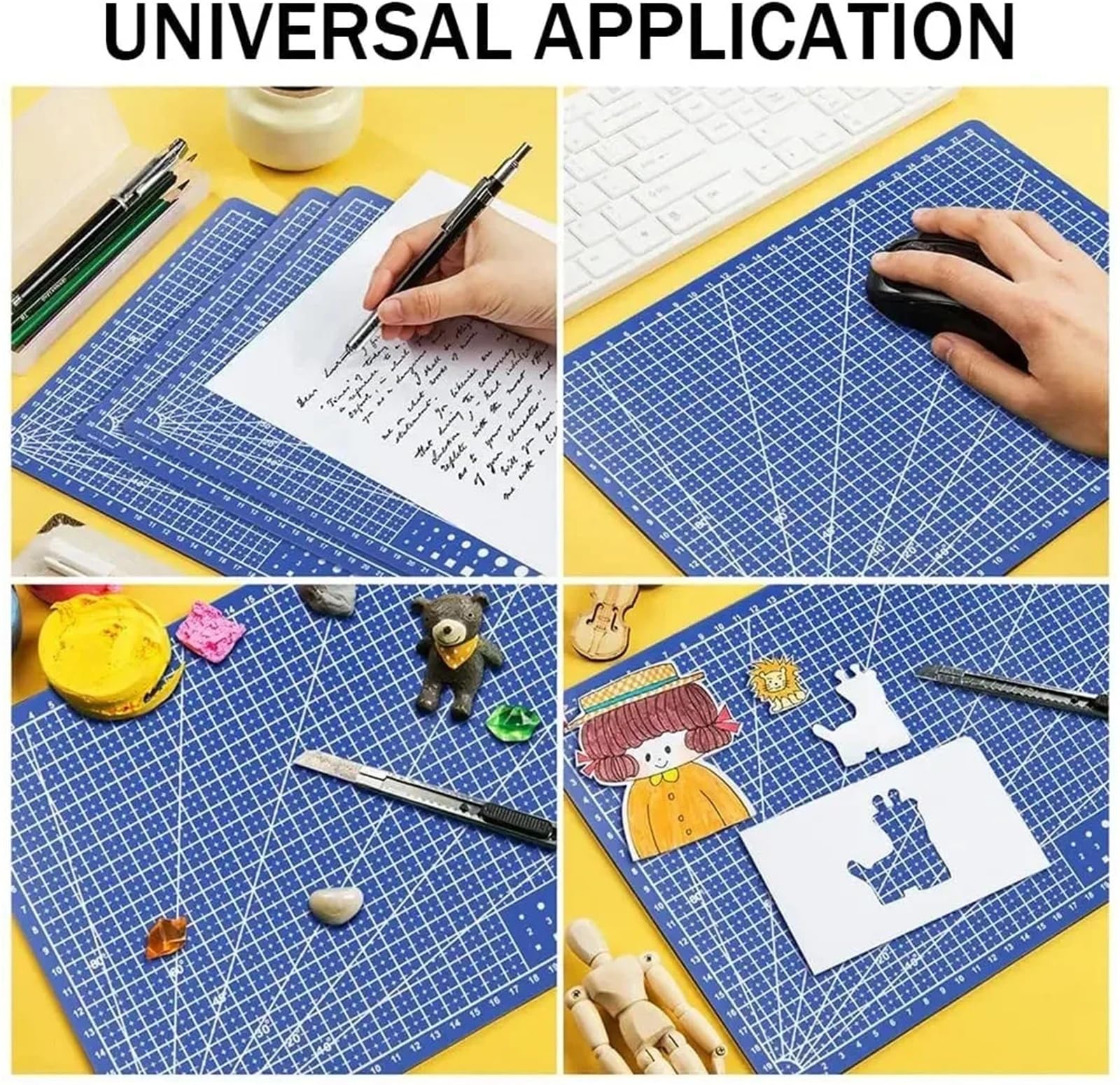 Schneidematte A3 A4 A5 PVC Schneidematte Werkbank Patchwork Cut Pad Nähen Handbuch DIY Messer Gravur Leder Bord Seite Unterlage Büro(A3 green)