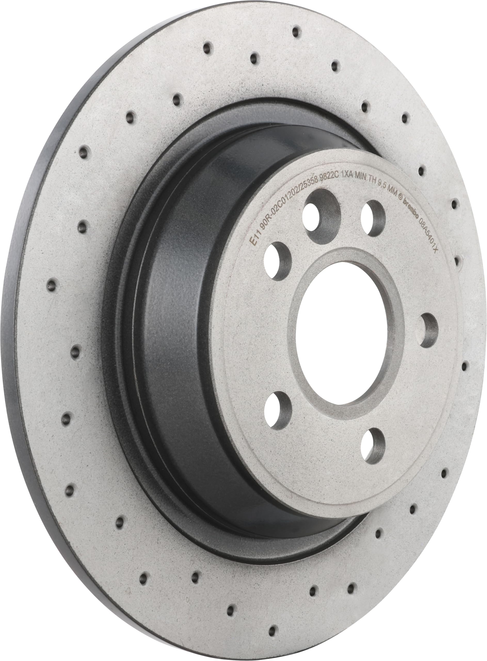 Brembo Xtra 08.A540.1X - Disco Freno Forato Posteriore, Set di 2