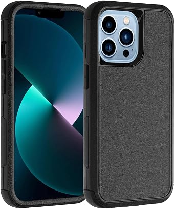Goldguard Case for iPhone 13 Pro, Shockproof Heavy Duty Phone Case, Full Body Protection for 6.1 inch, Black