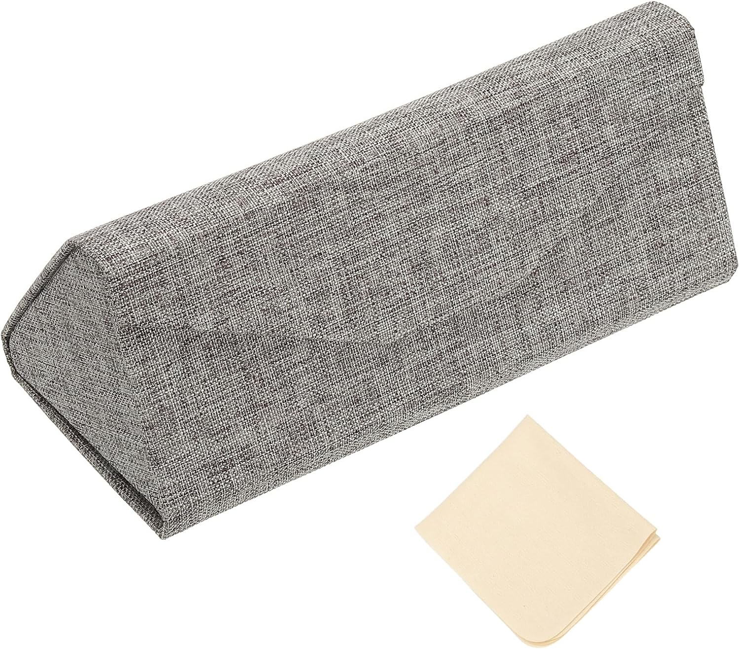 PATIKIL Foldable Glasses Case, Triangle Magnetic Sunglasses Organizer Case PU Leather Eyeglass Case with Eyeglass Cloth