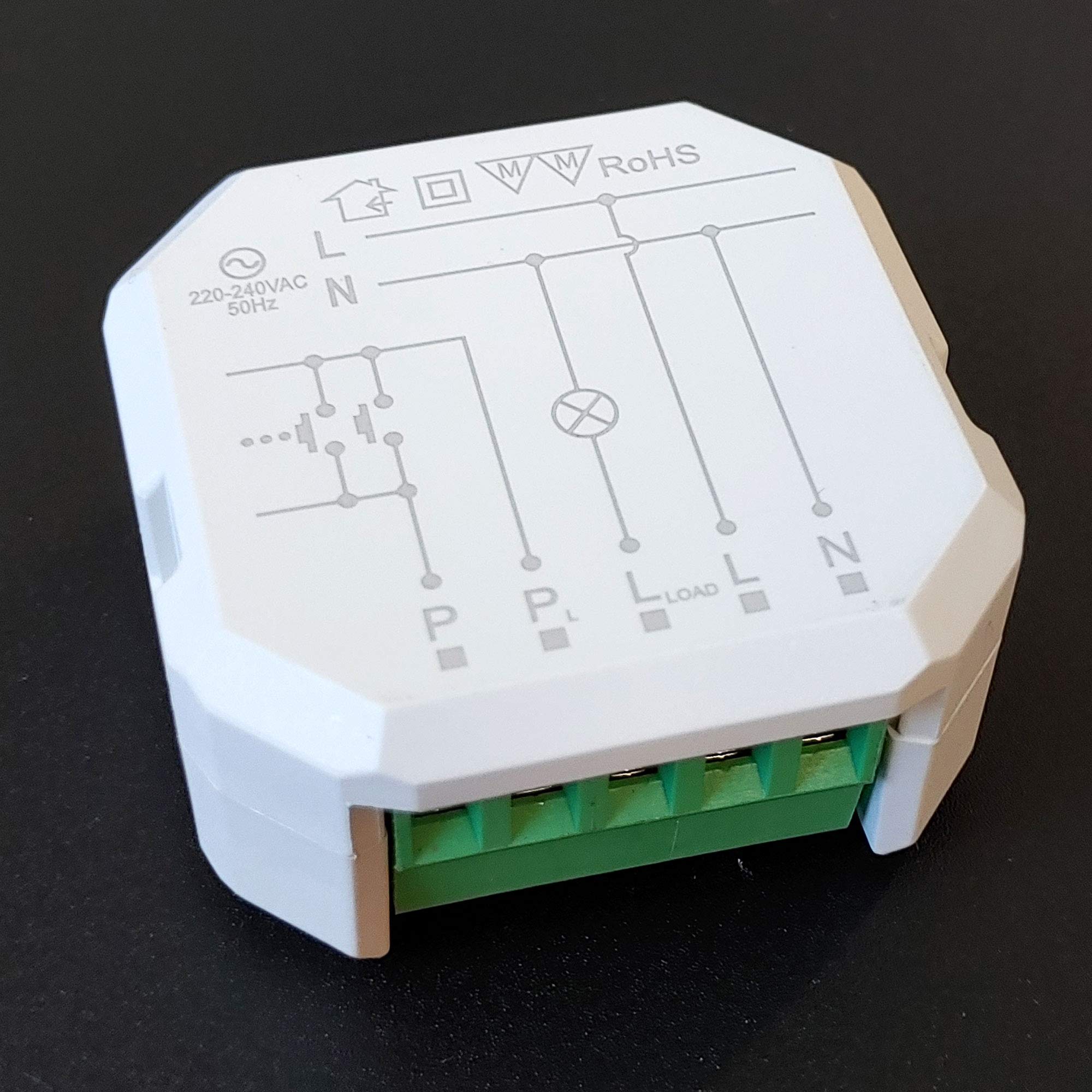 SMART Dimm-Schalter Dimmer Modul unterputz Lichtschalter R,L,C, WIFI universal LED 3-200 Watt | App Alexa und Google Steuerung möglich | LED 3-200W | per Wipptaster schaltbar