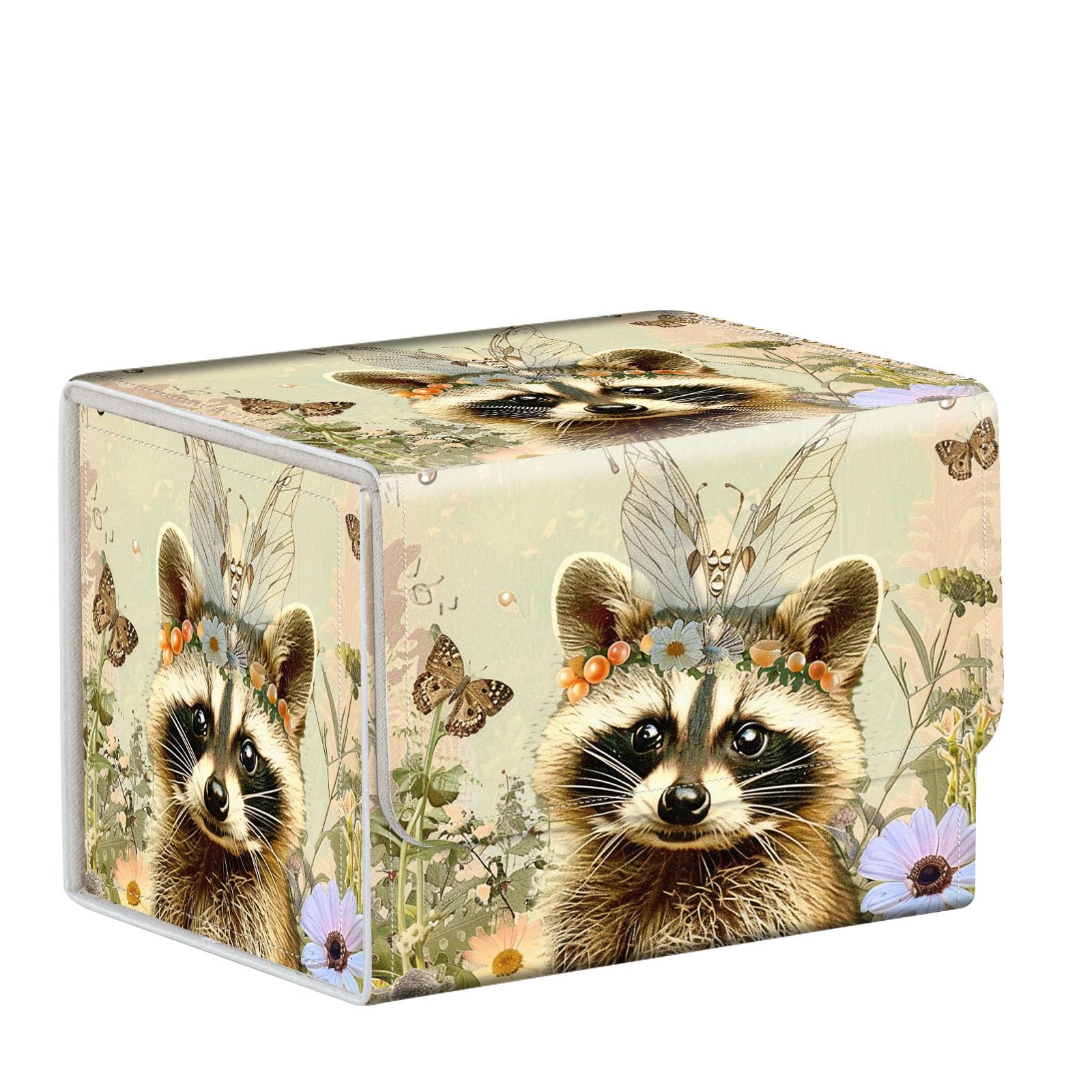 ETLKJVBL for Gamegenic MTG Deck Box,Store and Protect Your MTG Commander Decks and Cards with this Durable Card Storage Box,Designed Specifically for MTG Players.Raccoon Wearing Fairy Wings — image 1