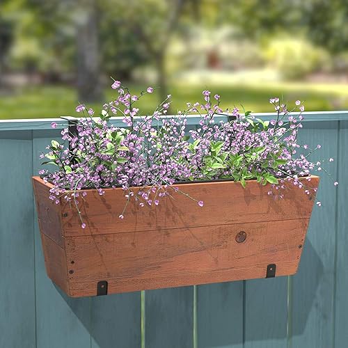 Miniatura 7 de Tienda Basics Maceta colgante de madera reciclada paquete de 2 189 x 787 x 75 pulgadas
