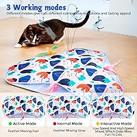 Vista 3 de Interactive Cat Toys, Hide-and-Seek Automatic Cat Toy, Rechargeable Three-in-One Suitable for Kitten Toys to Interact and Play Automatically, with A