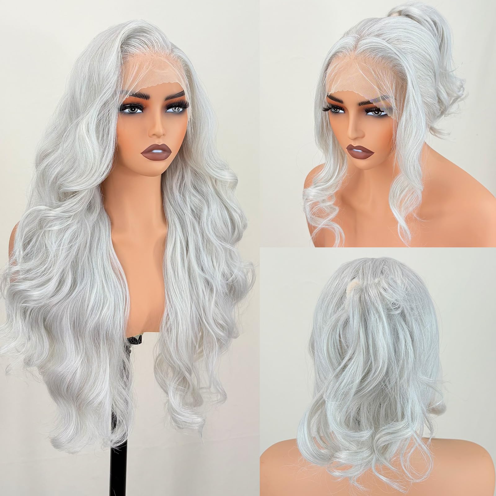 Amazon.com : UGORGEOUS Light Grey 13×6 HD Lace Front Wigs  display picture 1