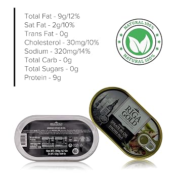 RIGA GOLD Shproti, Sprats in Oil, 190gr (Pack 3)
