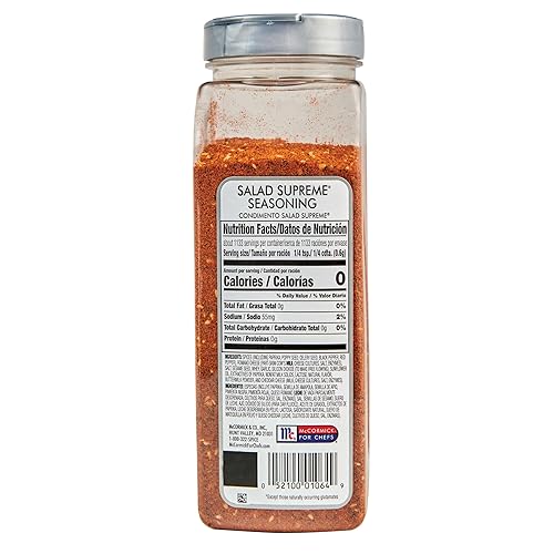 Miniatura 3 de McCormick Culinary Condimento Supreme para ensaladas, 24 onzas, un recipiente de 24 onzas de condimento para ensaladas para usar en ensaladas de