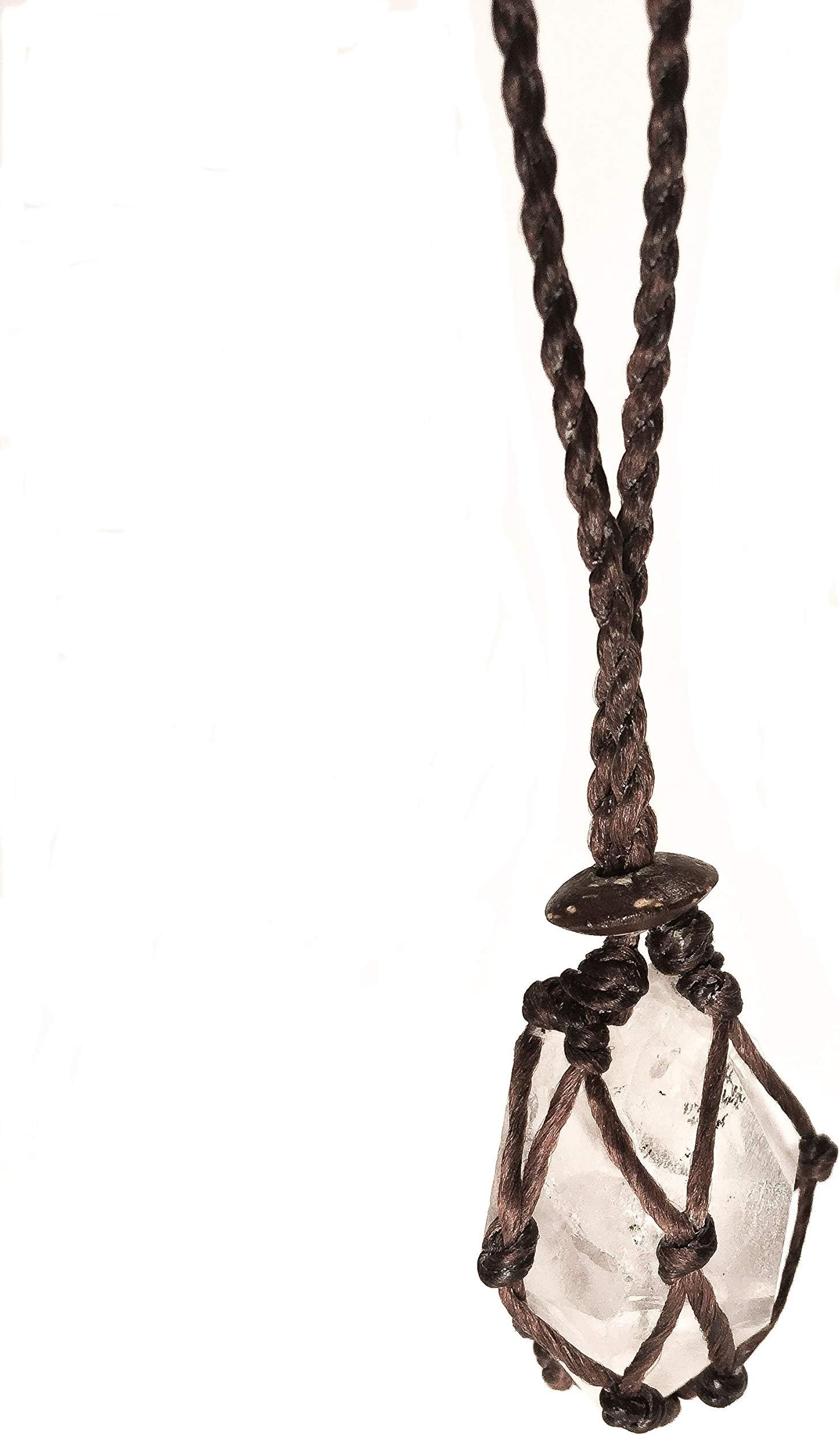 Soundpeace Tibetan Healing Quartz Crystal Macramé Necklace