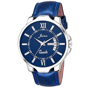 Jainx Blue Day and Date Functioning Analog Watch for Men & Boys - JM302