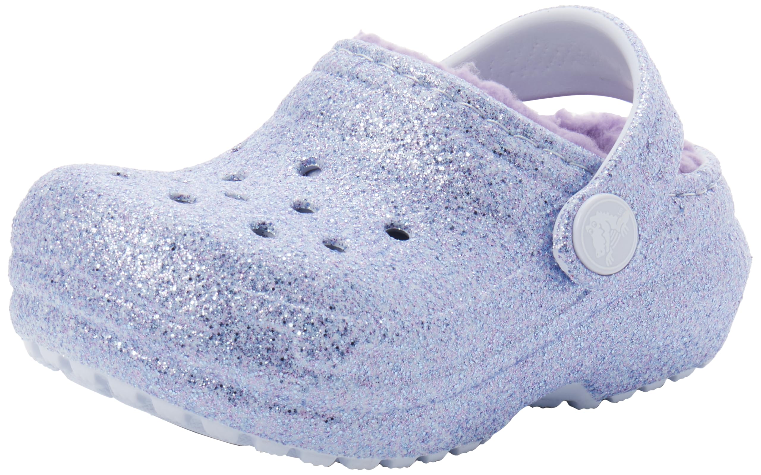 Crocs Kids Clogs, Classic Lined Glitter Clog T, Frosted Glitter,4 UK Child