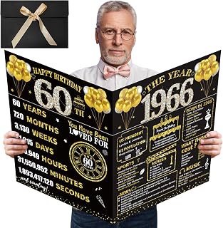 Large 60th Birthday Card with Envelope