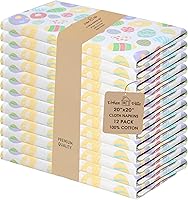 Vista 30 de Urban Villa - Juego de 12 servilletas de tela de 50 x 50 centímetros 100% algodón, servilletas lavables, duraderas, reutilizables y absorbentes