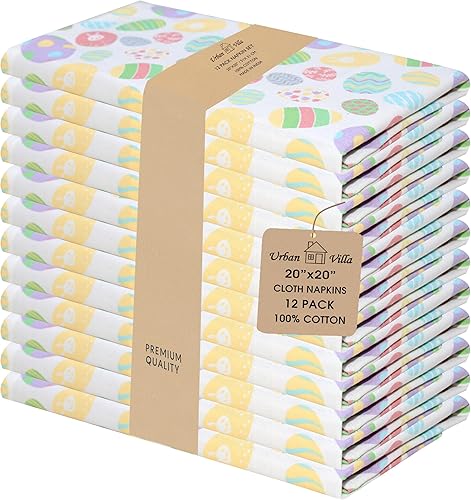 Miniatura 30 de Urban Villa - Juego de 12 servilletas de tela de 50 x 50 centímetros 100% algodón, servilletas lavables, duraderas, reutilizables y absorbentes