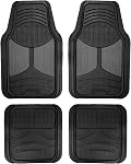 FH Group Automotive Floor Mats - Heavy-Duty Monster Eye Rubber for Cars, Universal Fit Full Set, Climaproof Mats, Trimmable Most Sedan, SUV, Truck Pink
