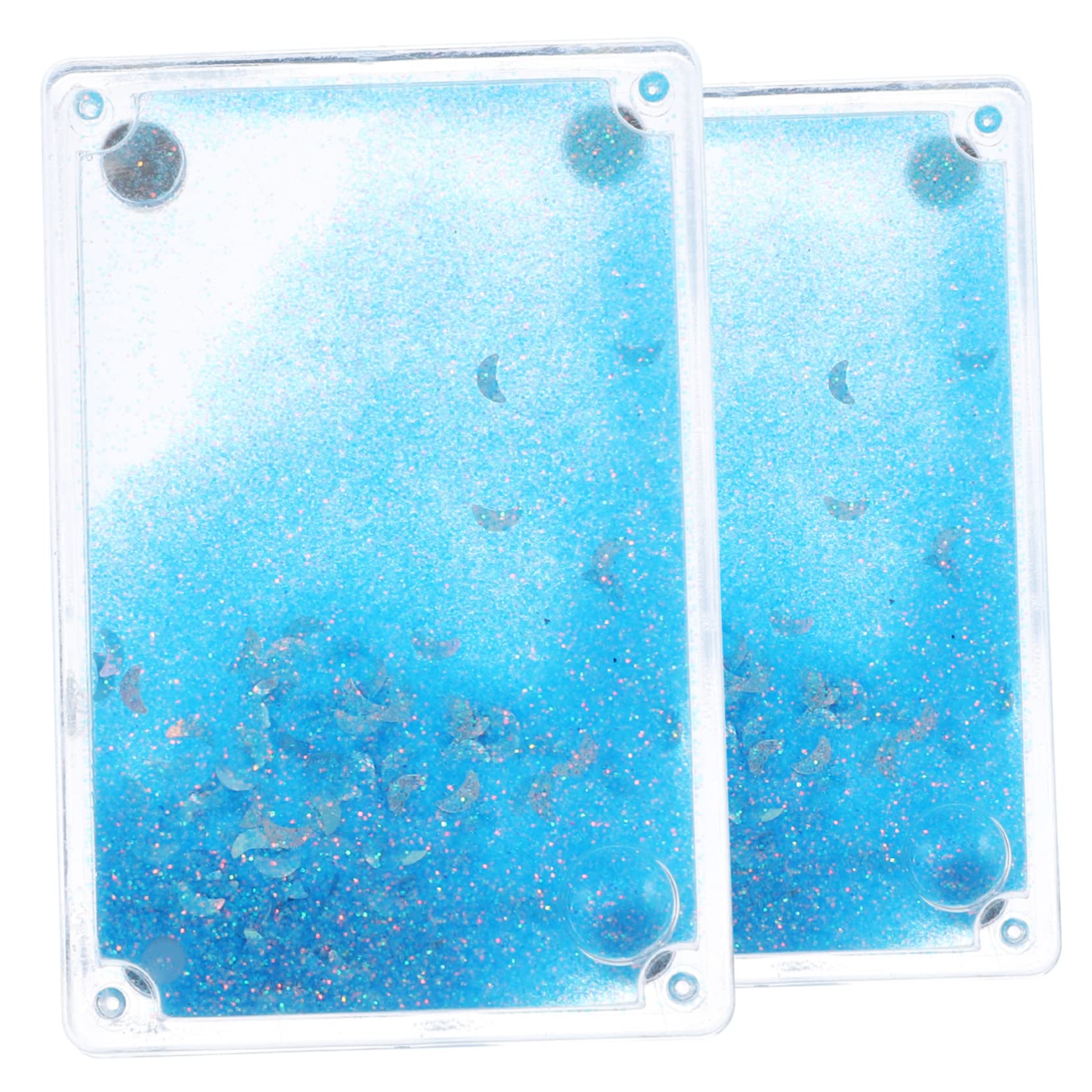 ORFOFE Trading Card Case 2pcs Small Ice Cubes Girls Soccer Soccer for Kids Sports Card Holder Card Holders for Trading Cards for DIY Card Holder Acrylic Kaka Blue Trading Card Holder