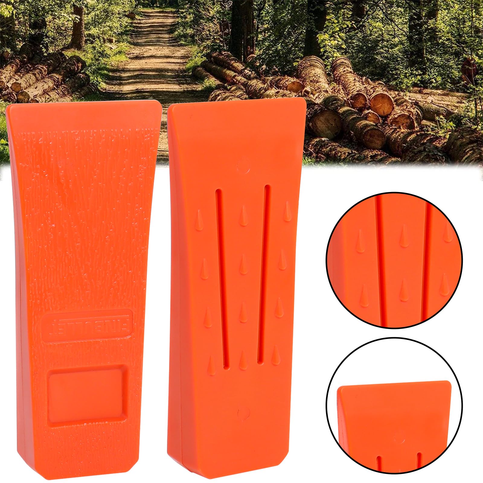 Poweka Set di cunei di abbattimento da 6'' per motosega - Cuneo da taglio in plastica ABS per alberi