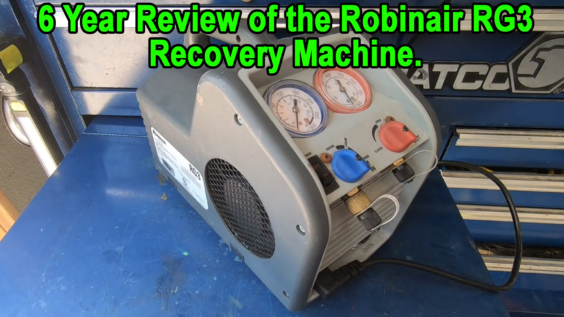 Robinair Recovery System Watch 6 Year Review of the RobinAir RG3 Recovery Machine. on Amazon Live