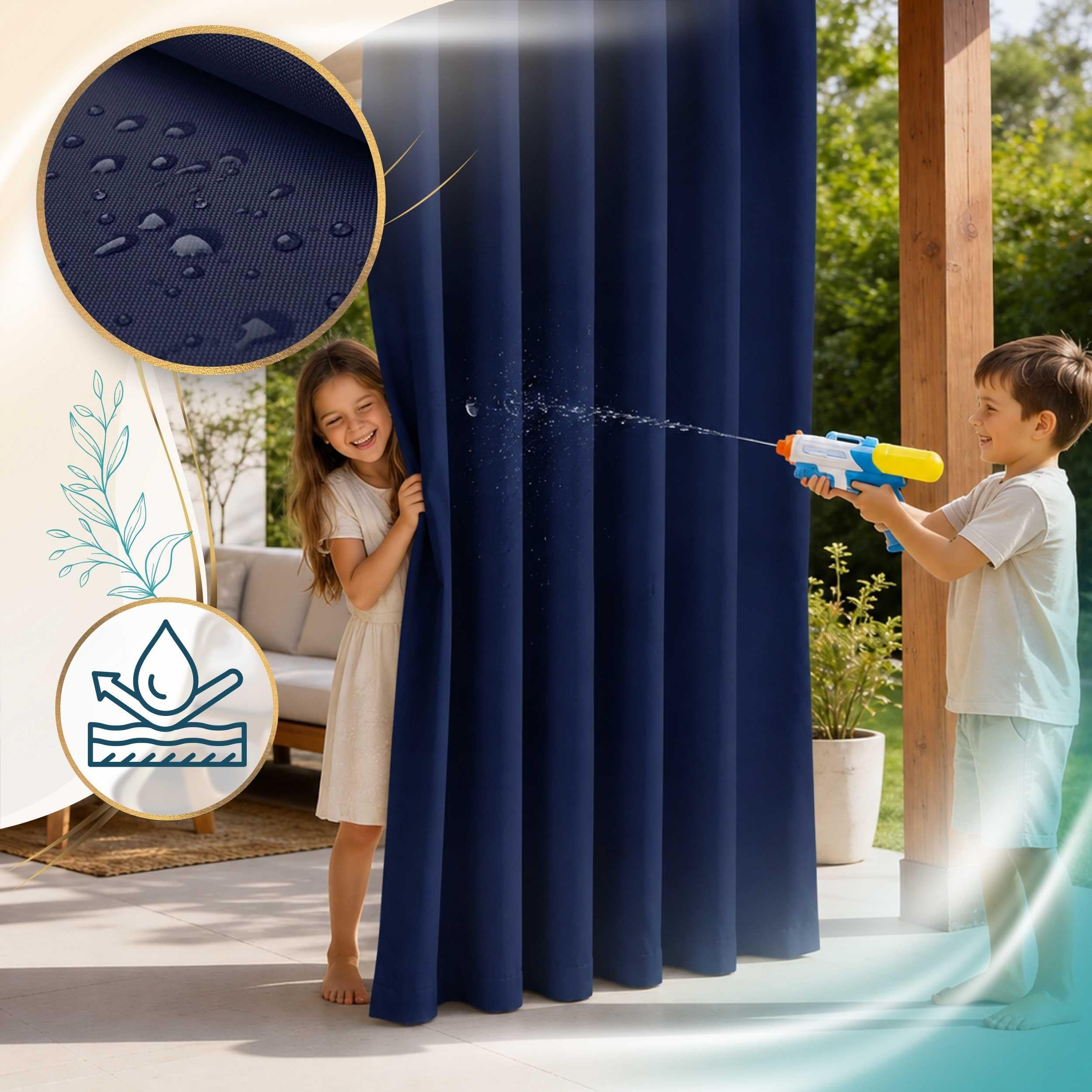 Tenda da Esterno Blu navy 155x250 cm impermeabile antivento