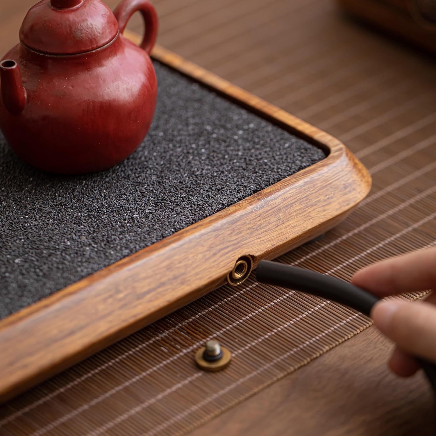 Tea Tray Tea Tray Chinese Rectangular Water-absorbing Tea Table, Kung Fu Tea Set Drain Water Tea Tray Tray Decor