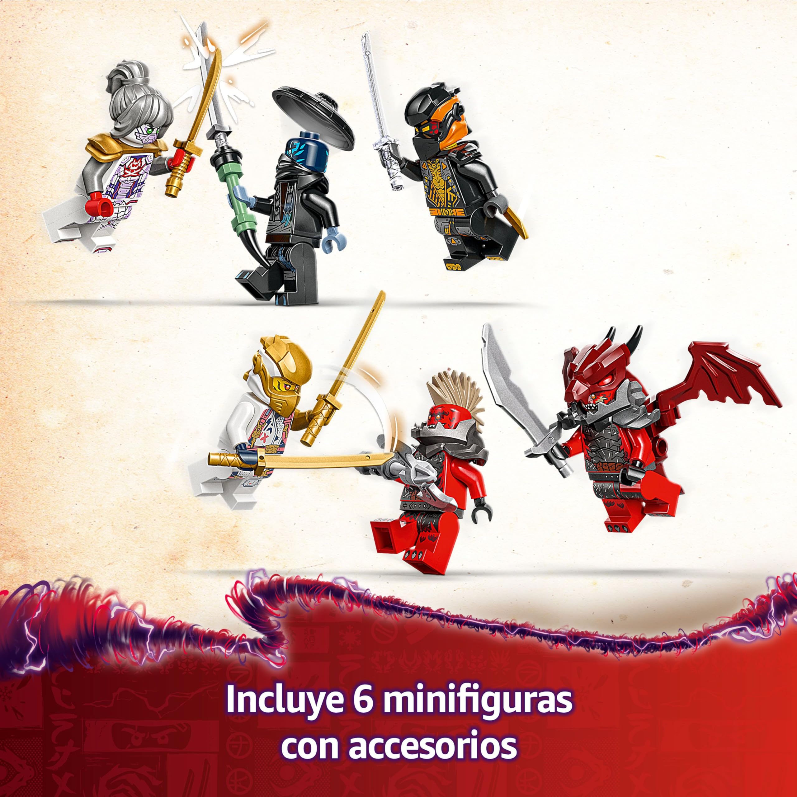 LEGO Ninjago Meca Ultra Combo de Zane Set de Construcción “4 en 1” con Coche de Juguete, Avión Jet y Figura de Dragón, Juego Ninja con 6 Minifiguras, Regalo para Niños y Niñas de 9 Años o Más 71834