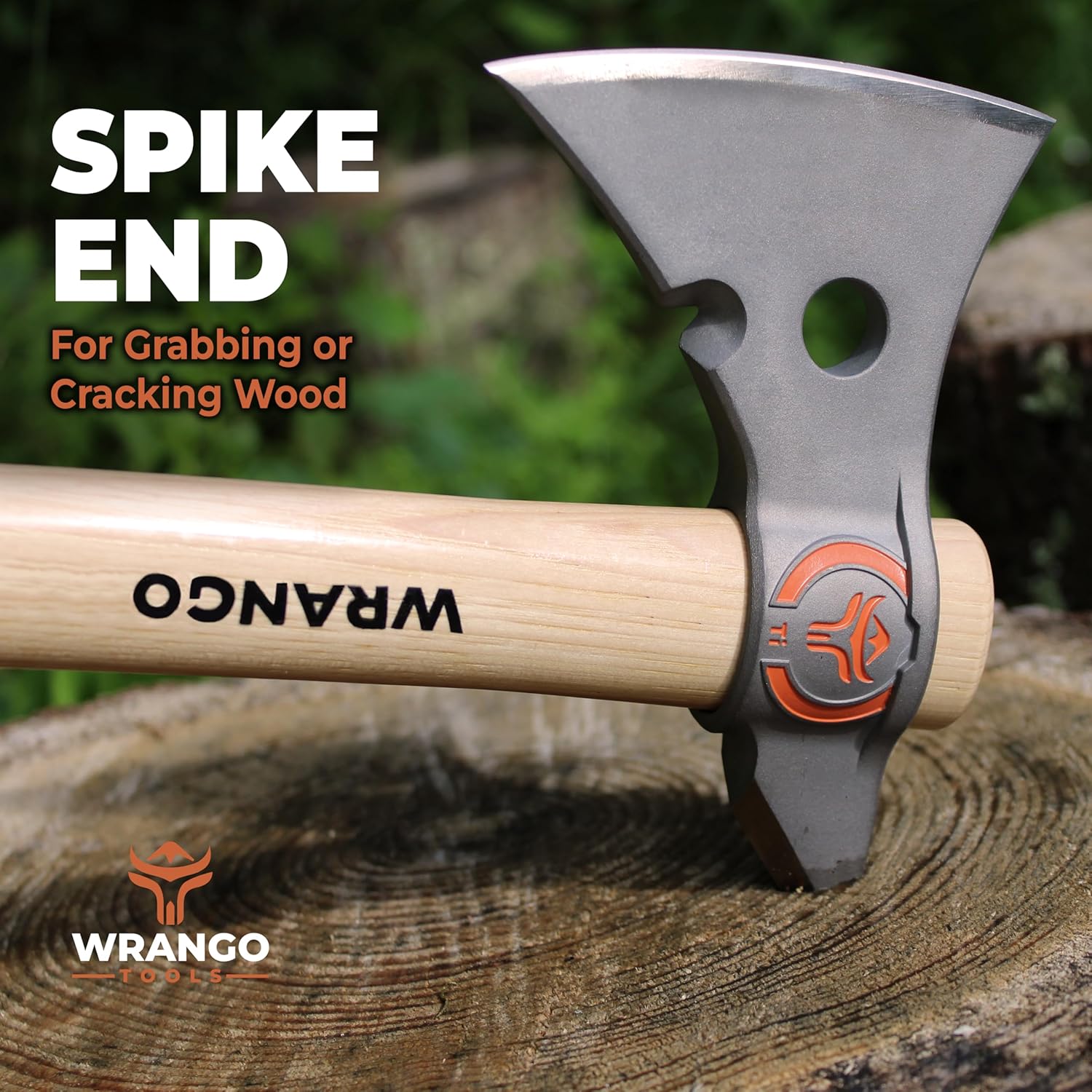 Wrango Tools - Titanium Tomahawk Axe - 45% Lighter Industrial Strength Titanium - Precision Triple-Honed Edge - 18in & 11.5in Hickory Handles - 5% Donated to Help Farmers