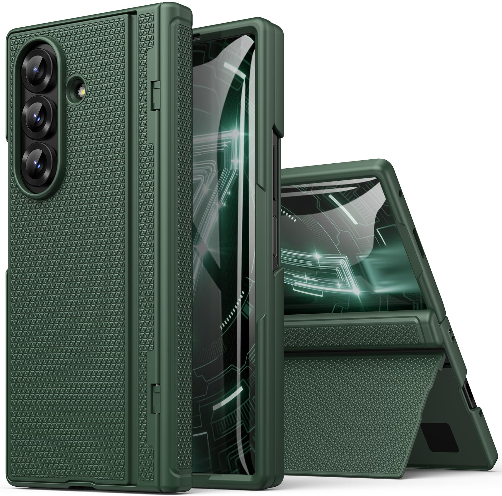Coque pour Samsung Galaxy Z Fold7 avec Protection de Charnière, Vert