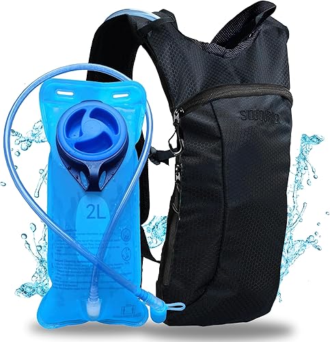 Sojourner - Mochila de hidratación, cubierta de agua de 2L incluida para festivales, raves, senderismo, ciclismo, escalada, carrera y más