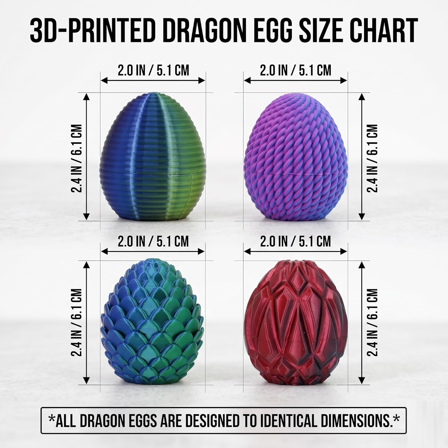 FoxVilla Dragon Eggs with Dragons Inside, 8 Piece Set, Mini Crystal Fidget Toys, Easter Basket Stuffers